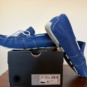UGG Men's Royal Blue Suede Slip-Ons